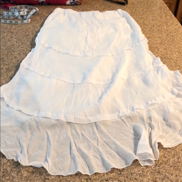 Iz Byer Lined White High Low Skirt I Wore As Dress - Picture 11 of 12